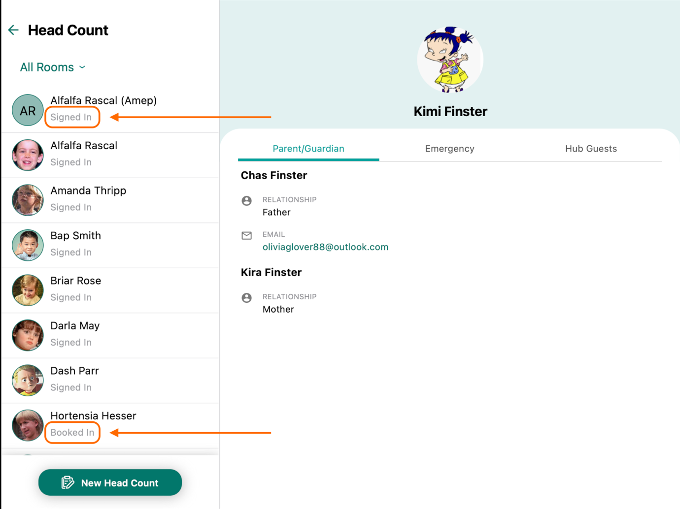 Playground App: Head Counts