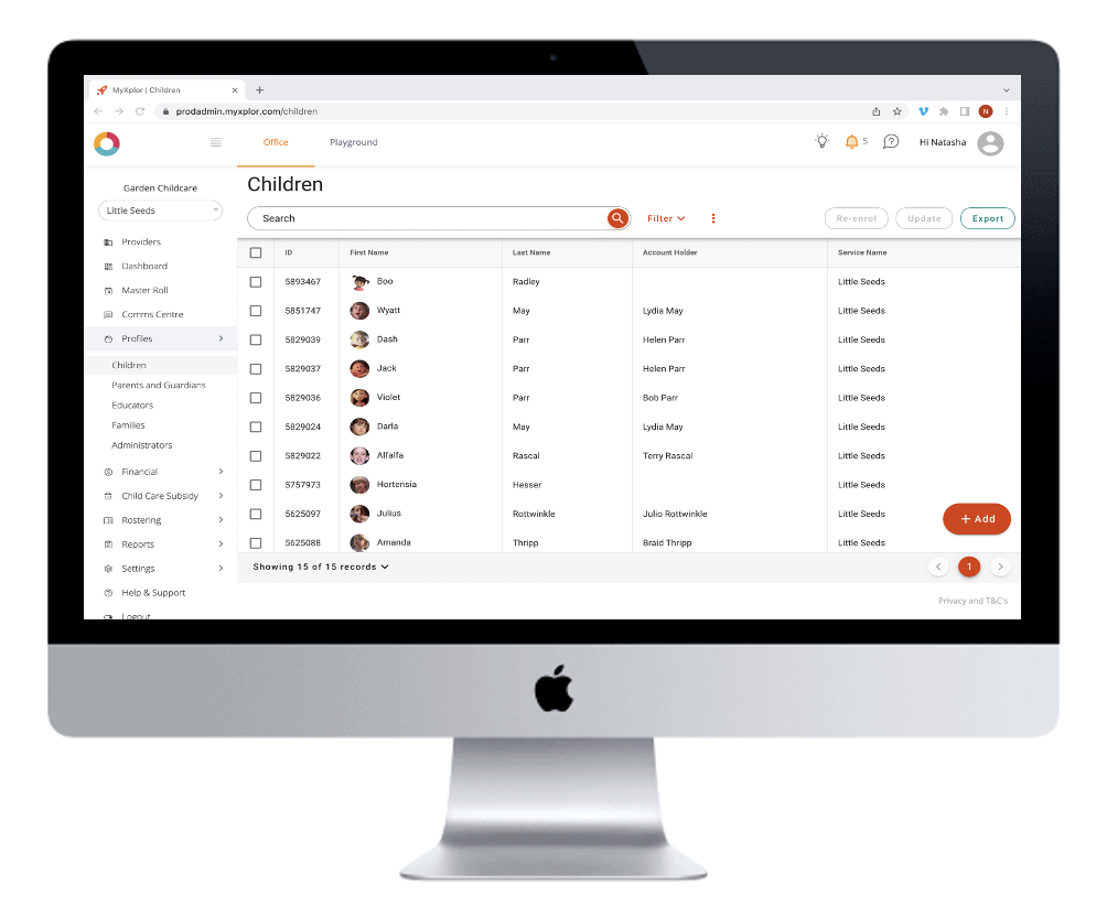 Office: Child Profile Dashboard