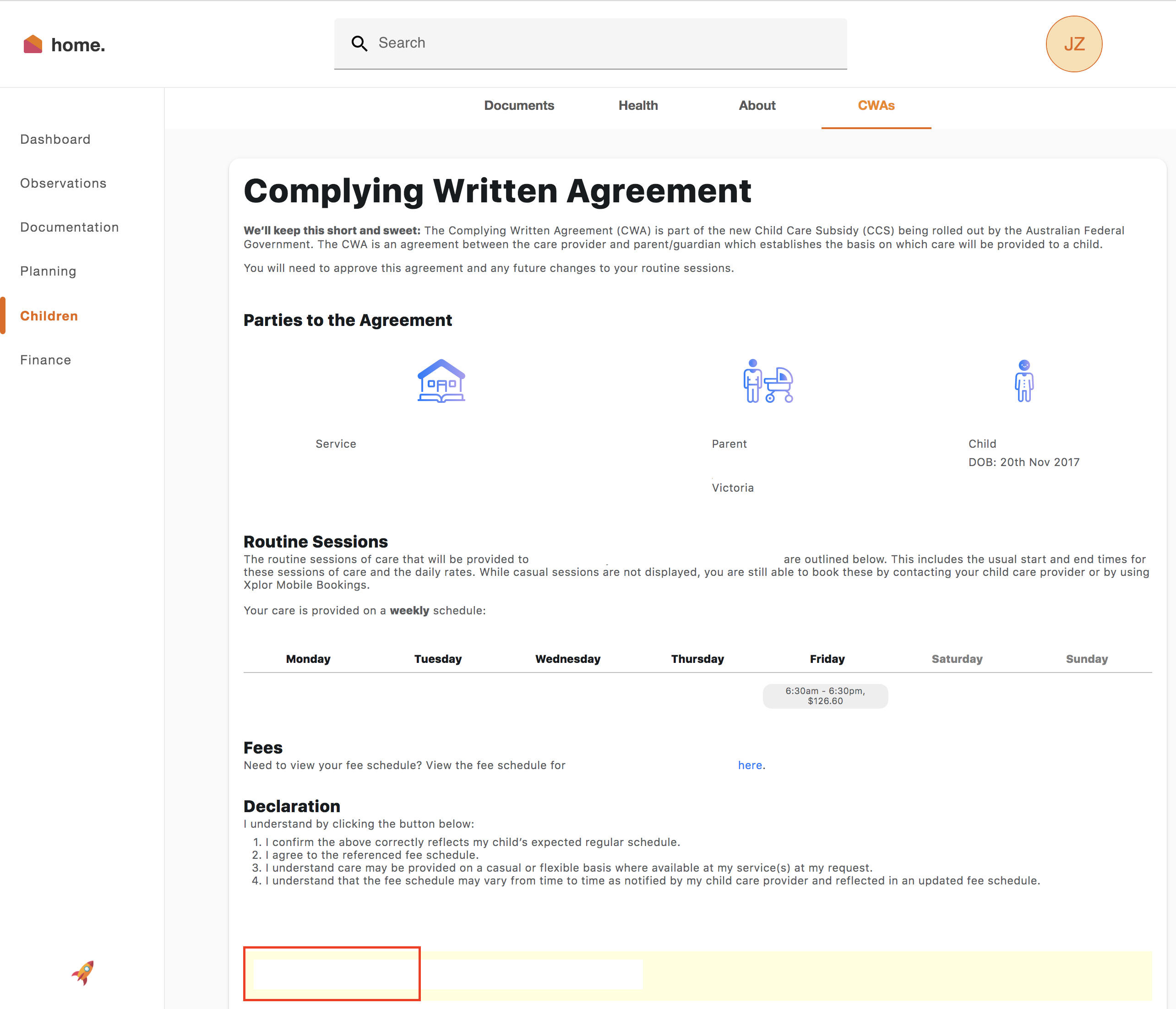 Home CWA Approval & CCS Enrolment Confirmation