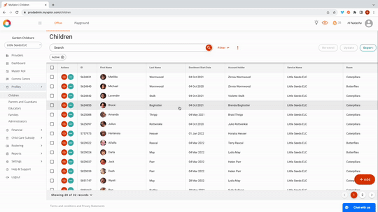 Office: Child Profile Dashboard